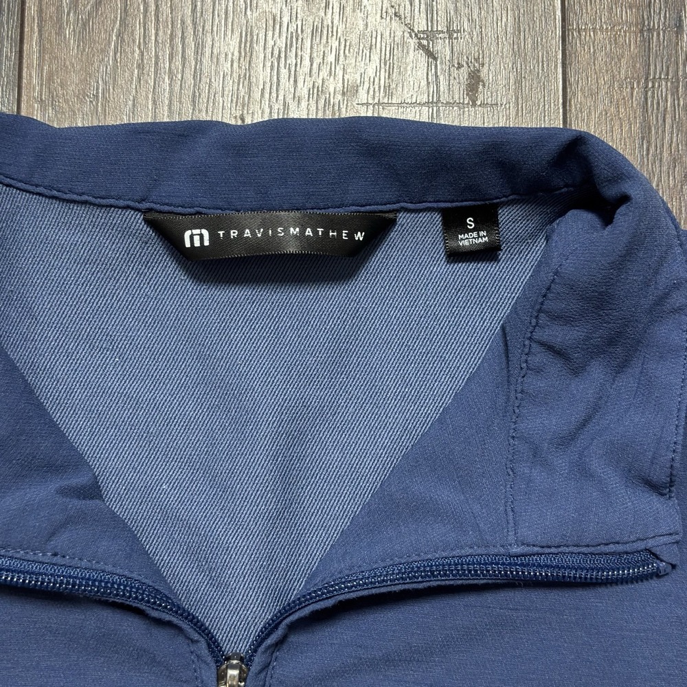 Travis Mathew Valley View Full Zip Jacket Mens Small Navy Blue Performance Golf - Picture 7 of 8